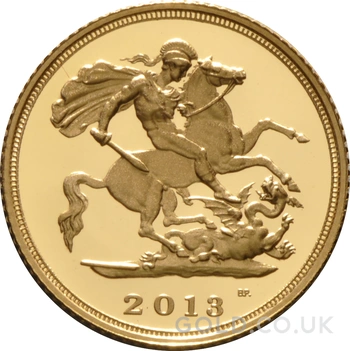 2013 Proof Gold Half Sovereign Boxed