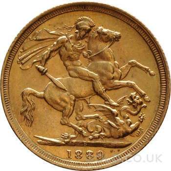 1889 Gold Sovereign Coin Queen Victoria Jubilee Head Sydney