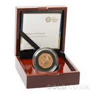 2019 Wallace and Gromit Fifty Pence Proof Gold Coin Boxed