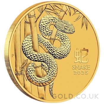 2025 Year of the Snake Gold Coin 1/10oz Perth Mint Australian Lunar Series