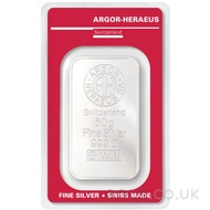 50g Argor-Heraeus Silver Bar