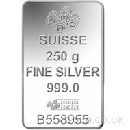 250g PAMP Silver Bar Minted