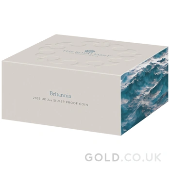 2025 Britannia 2oz Silver Proof Coin Boxed