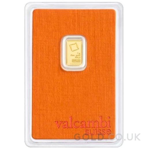 1g Gold Bar Valcambi 