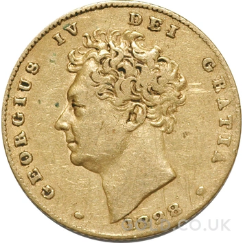 1828 Gold Half Sovereign George IV