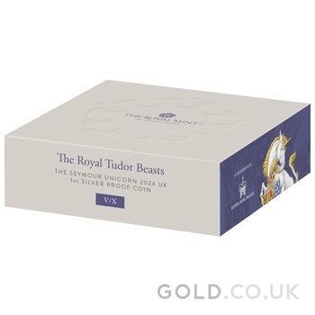 2024 Seymour Unicorn Silver Coin Tudor Beasts 1oz Proof Boxed