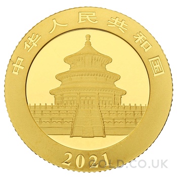 2021 3g Chinese Panda Gold Coin