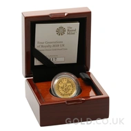 2018 1/4oz Four Generations of Royalty Proof Gold Coin Boxed