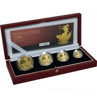 Proof Gold Britannia 4-Coin Box Set (2004)