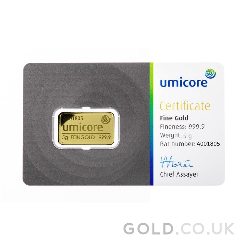 5g Gold Bar Umicore