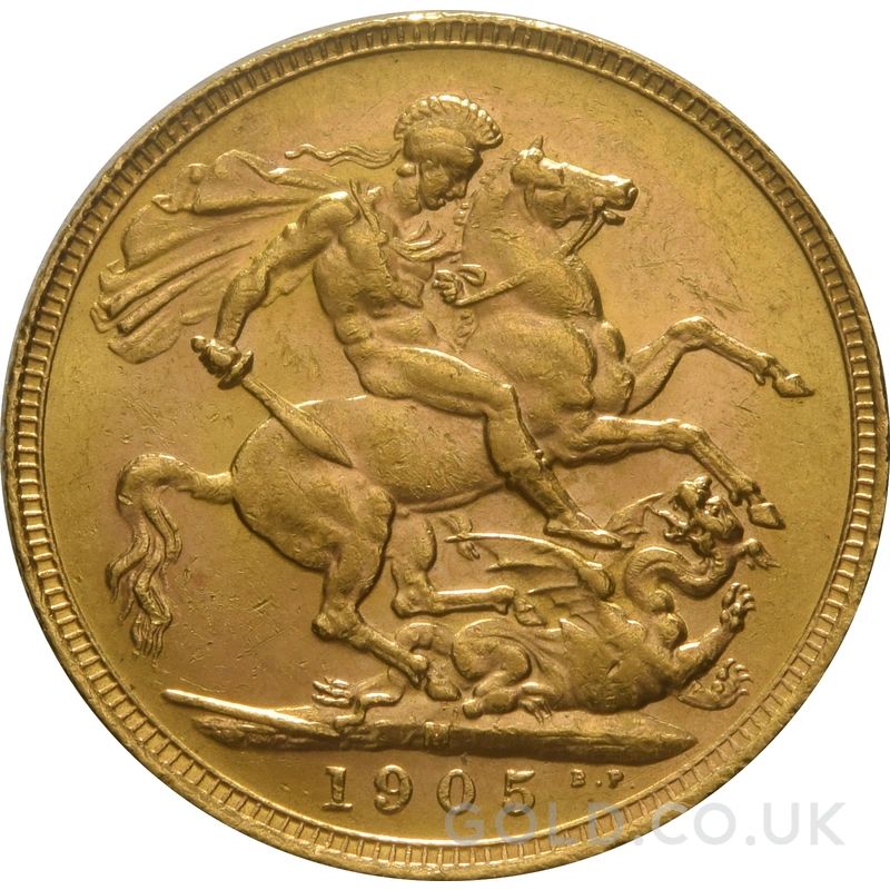 1905 Gold Sovereign Coin Edward VII Melbourne