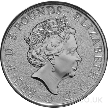2017 2oz Red Dragon of Wales Silver Coin Queen's Beasts