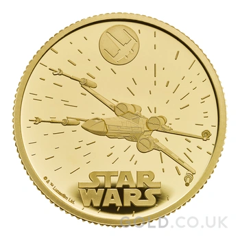 2024 1/4oz X-Wing Star Wars Proof Gold Coin Boxed