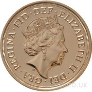 Gold Sovereign Coin Elizabeth II Fifth Head