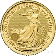 2021 1/10oz Gold Britannia Coin