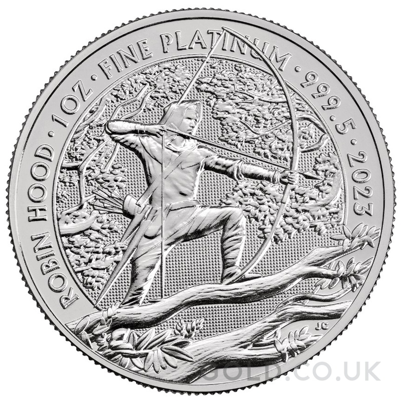 2023 Robin Hood Platinum Coin Myths & Legends 1oz