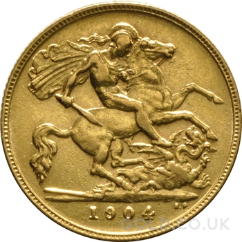 1904 Gold Half Sovereign Edward VII