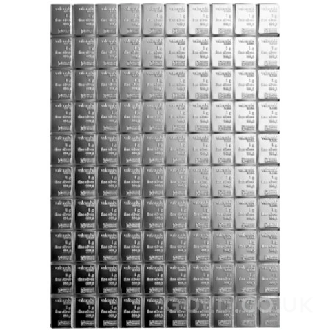 100 x 1g Silver Bar CombiBar