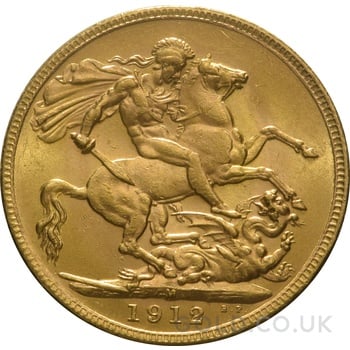 1912 Gold Sovereign Coin George V Melbourne