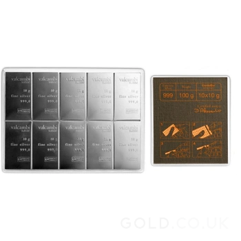 10 x 10g Silver Bar CombiBar