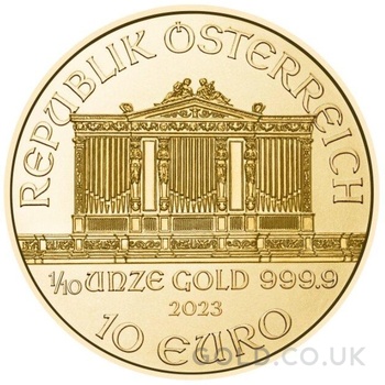 2023 1/10oz Austrian Gold Philharmonic Coin