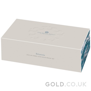 2025 Britannia Three-Coin Gold Proof Set Boxed