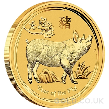 2019 2oz Perth Mint Year of the Pig Gold Coin