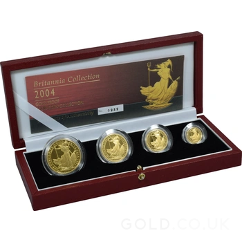 2004 Proof Gold Britannia 4 Coin Set Boxed