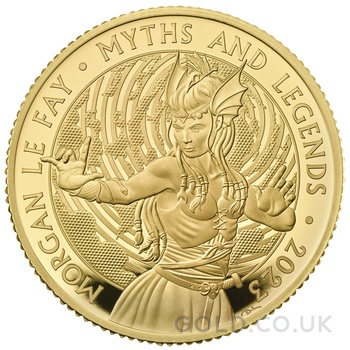 2023 Proof Morgan le Fay Gold Coin Myths & Legends 1/4oz Boxed