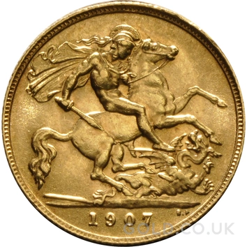 1907 Gold Half Sovereign Edward VII