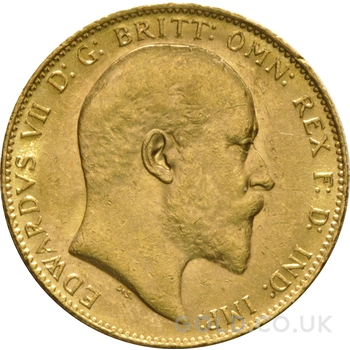 1908 Gold Sovereign Coin Edward VII