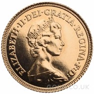 Gold Half Sovereign Coin Elizabeth II Decimal Head