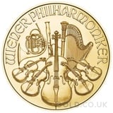 Gold Philharmonic Twenty Fifth Ounce Coin (2025)