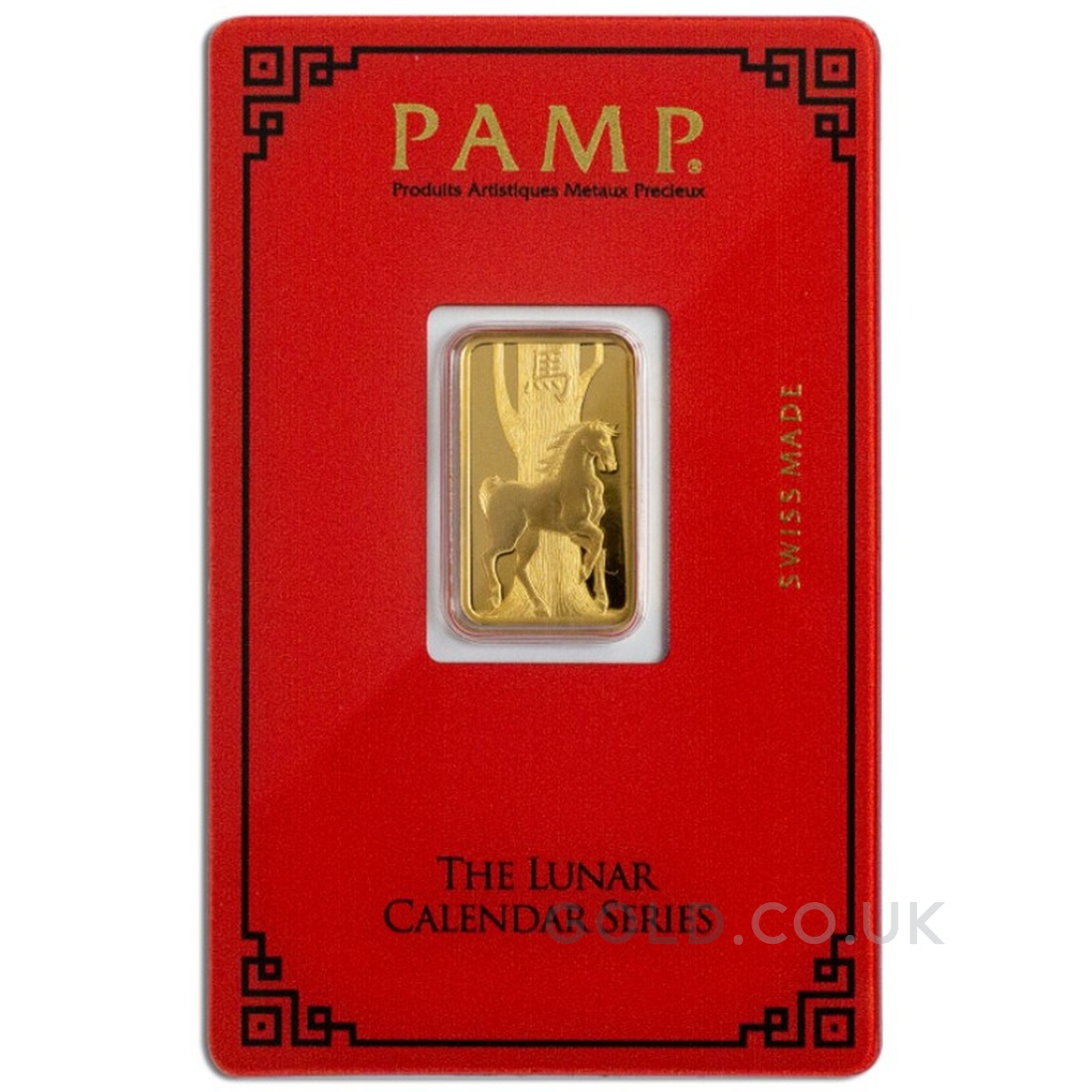 5g Gold Bar Year of the Horse PAMP