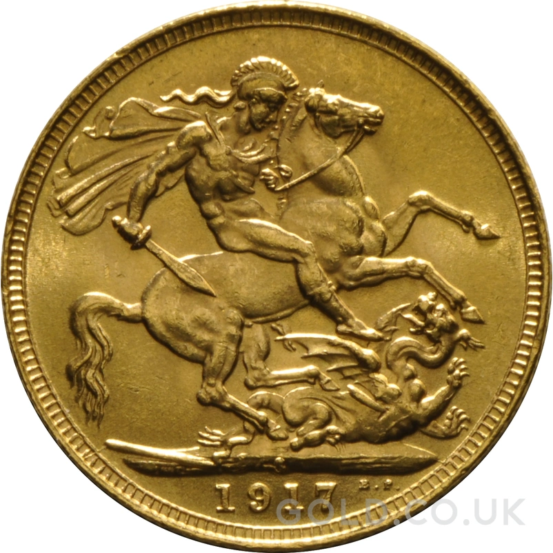 1917 Gold Sovereign Coin George V Sydney