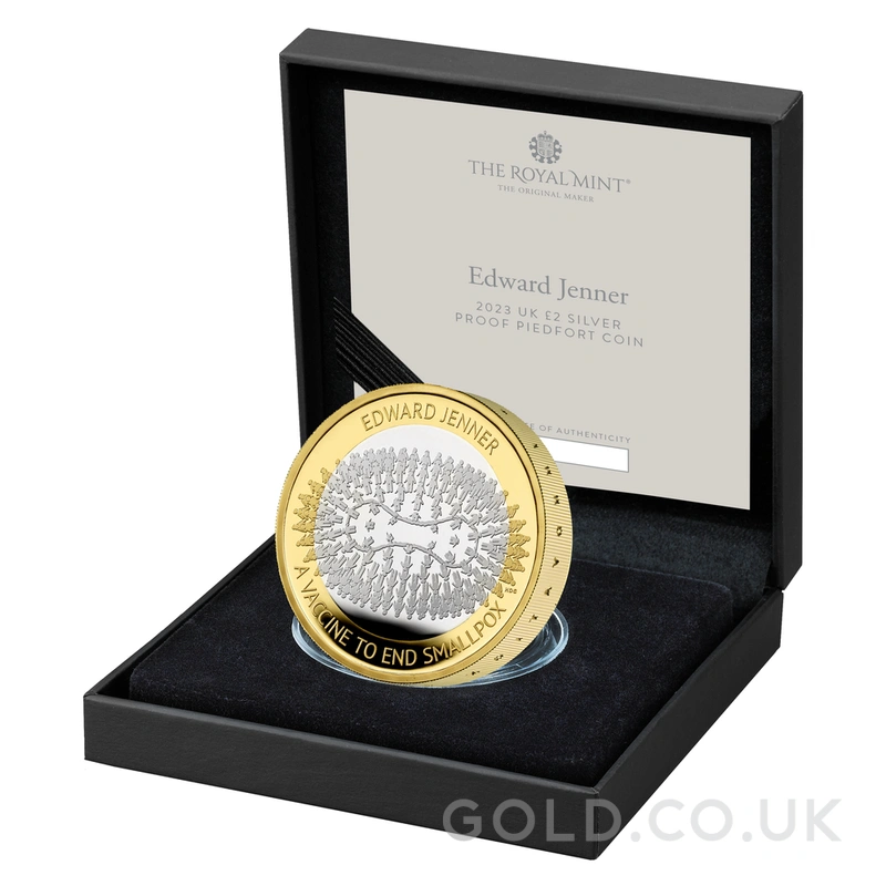 2023 £2 Proof Edward Jenner Silver Coin Boxed