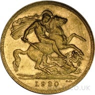 1930 George V Gold Sovereign (Perth Mint)