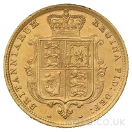 1885 Gold Half Sovereign Coin Victoria Shield Back