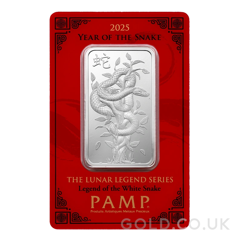 10g Silver Bar 2025 Year of the Snake PAMP