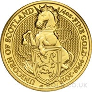 The Unicorn of Scotland - 1/4oz Gold Coin