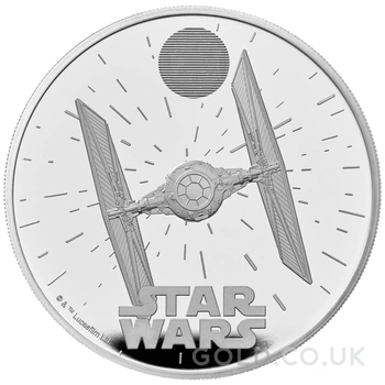 2024 1oz TIE Fighter Star Wars Proof Silver Coin Boxed