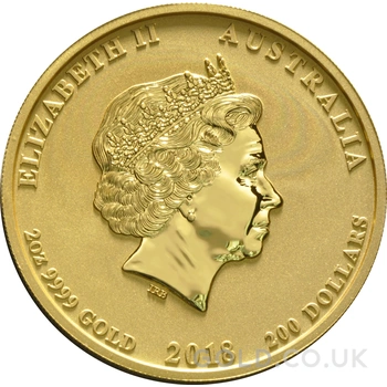 2018 2oz Perth Mint Year of the Dog Gold Coin
