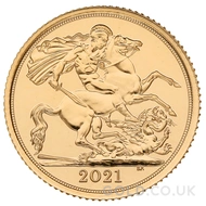 2021 Gold Half Sovereign Coin Elizabeth II