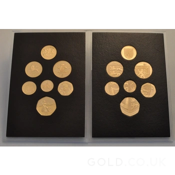 2008 UK Coinage Shield and Emblems Gold Proof Collection Boxed