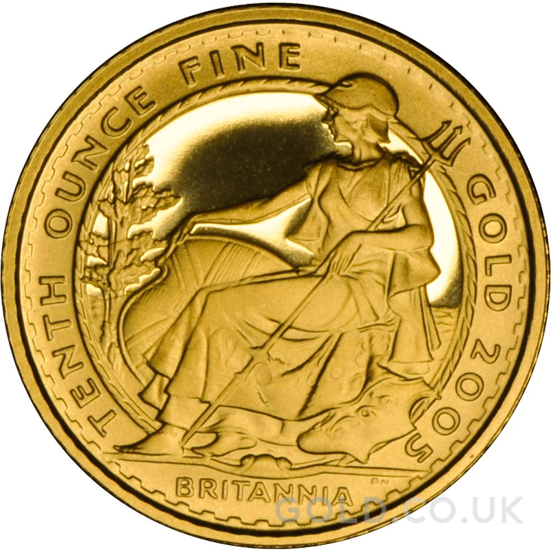 2005 Proof 1/10oz Gold Britannia Coin