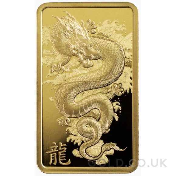 5g Gold Bar 2024 Year of the Dragon PAMP