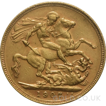 1907 Gold Sovereign Coin Edward VII Sydney