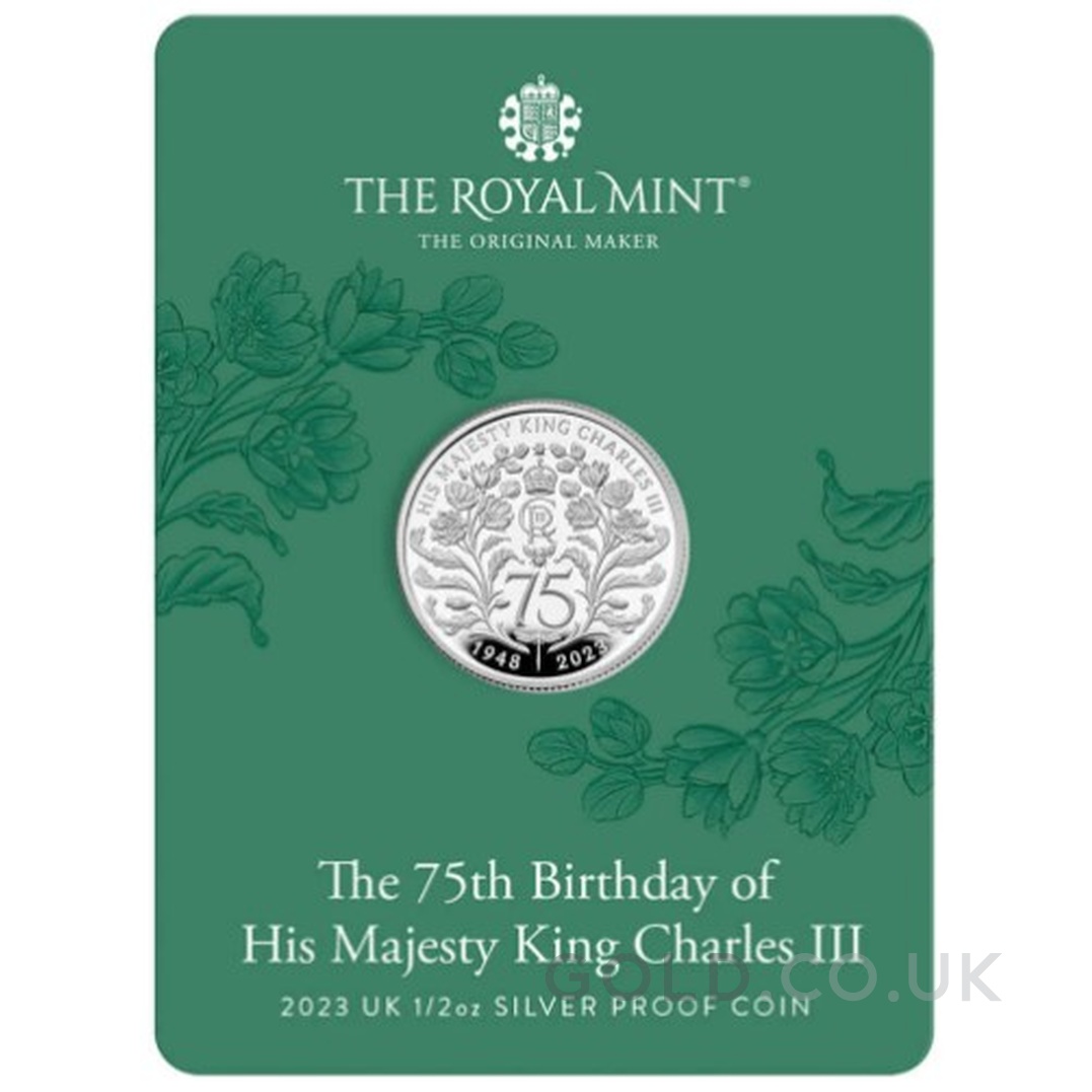 2023 75th Birthday of King Charles III 1/2oz Silver Proof Coin