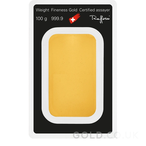 Argor-Heraeus 100g Gold Bullion Minted Bar