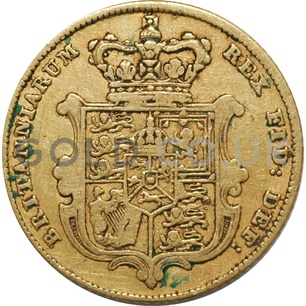 1828 George IV Bare Head Gold Half Sovereign